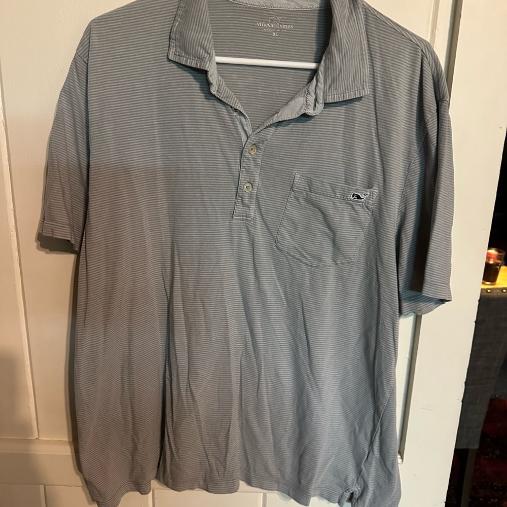 Vineyard Vines Gray Polo Shirt Classic Style preloved